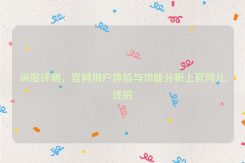 深度评测，官网用户体验与功能分析上官网儿连招