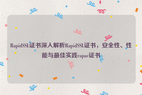 RapidSSL证书深入解析RapidSSL证书，安全性、性能与最佳实践rapac证书