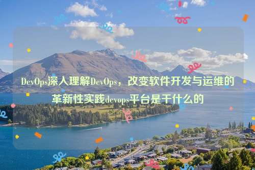 DevOps深入理解DevOps，改变软件开发与运维的革新性实践devops平台是干什么的