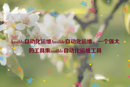 Ansible自动化运维Ansible自动化运维，一个强大的工具集ansible自动化运维工具