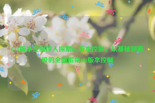 GIT版本控制深入探索Git版本控制，从基础到高级的全面指南Git版本控制