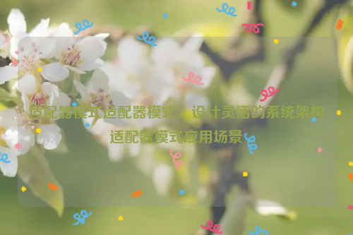 适配器模式适配器模式，设计灵活的系统架构适配器模式应用场景