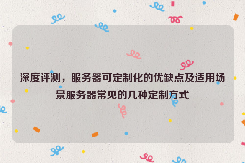 深度评测，服务器可定制化的优缺点及适用场景服务器常见的几种定制方式