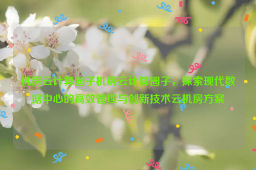 机房云计算圈子机房云计算圈子，探索现代数据中心的高效管理与创新技术云机房方案