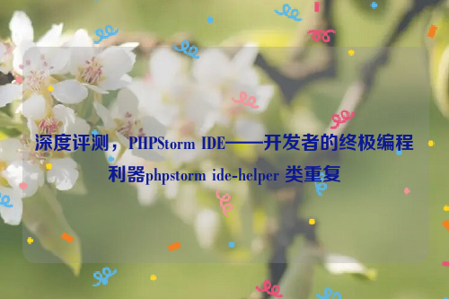 深度评测，PHPStorm IDE——开发者的终极编程利器phpstorm ide-helper 类重复