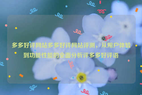 多多好评网站多多好评网站评测，从用户体验到功能性能的全面分析评多多好评语