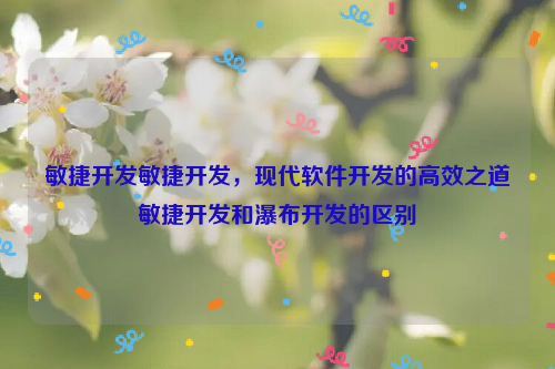 敏捷开发敏捷开发，现代软件开发的高效之道敏捷开发和瀑布开发的区别