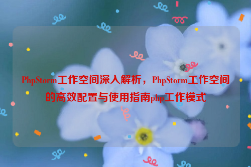 PhpStorm工作空间深入解析，PhpStorm工作空间的高效配置与使用指南php工作模式