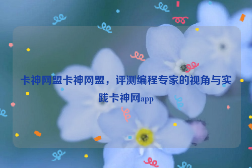 卡神网盟卡神网盟，评测编程专家的视角与实践卡神网app