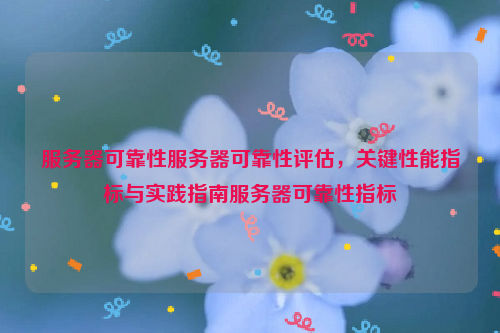 服务器可靠性服务器可靠性评估，关键性能指标与实践指南服务器可靠性指标
