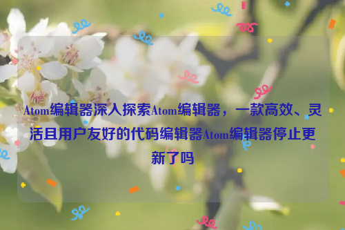 Atom编辑器深入探索Atom编辑器，一款高效、灵活且用户友好的代码编辑器Atom编辑器停止更新了吗