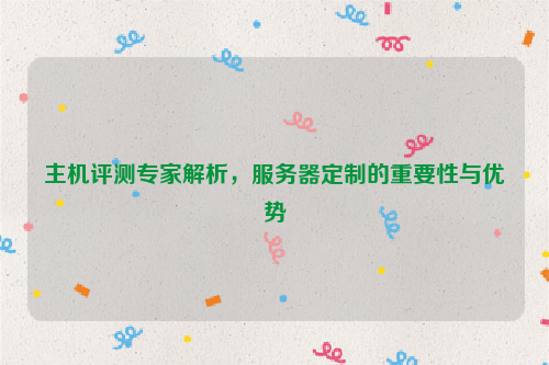 主机评测专家解析，服务器定制的重要性与优势