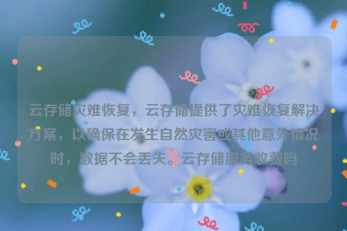 云存储灾难恢复，云存储提供了灾难恢复解决方案，以确保在发生自然灾害或其他意外情况时，数据不会丢失。云存储服务收费吗