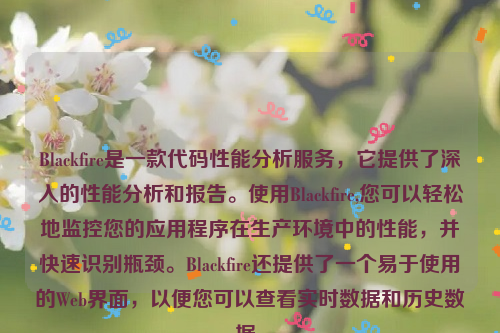 Blackfire是一款代码性能分析服务，它提供了深入的性能分析和报告。使用Blackfire,您可以轻松地监控您的应用程序在生产环境中的性能，并快速识别瓶颈。Blackfire还提供了一个易于使用的Web界面，以便您可以查看实时数据和历史数据。